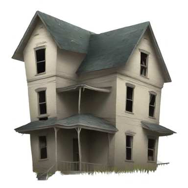 Old abandoned house sticker