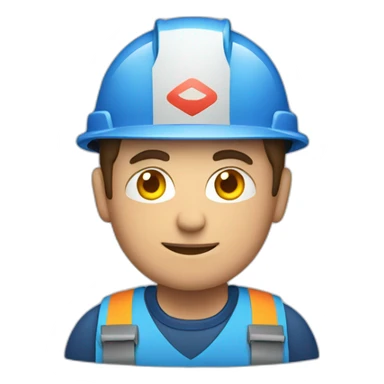 a person work safety sticker