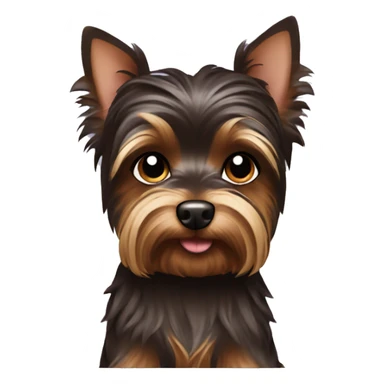 Dark chocolate Yorkshire terrier  sticker