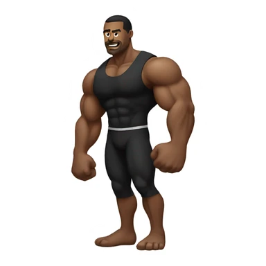 huge muscle black sticker