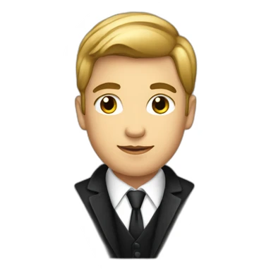 Posh-boy-with-black-suit-managing-contract sticker