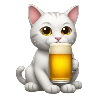 Cat with beer sticker