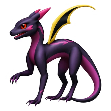 Salazzle-Salandit-Umbreon-Fakémon-hybrid-creature (full body)  sticker