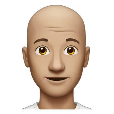 hairless man sticker
