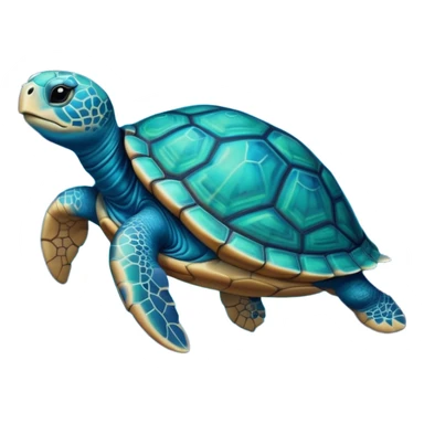 Quasar Turtle emoji – full body, large turtle with a smooth glowing shell shaped like a cosmic quasar, simple light effect in the center of the shell, no patterns, no aura, slight side angle, no background
 sticker