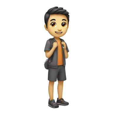 Mono en tren sticker