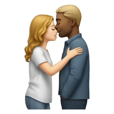 Man with kissing girl sticker
