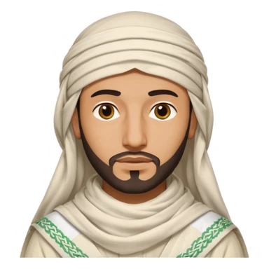 Arabe con un shemagh de color blanco pero solo sea la cabeza y nada de cuerpo sticker
