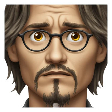 Johnny Depp sad sticker