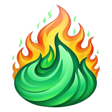 Enchanted emerald big fire rising  sticker