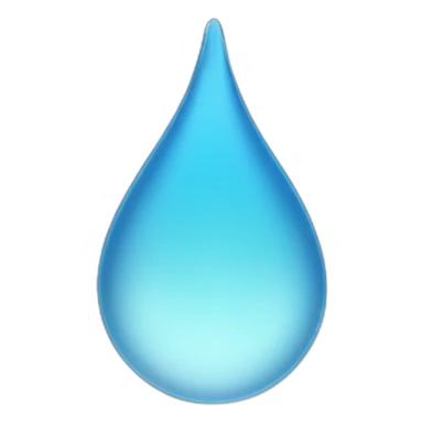 upside down water drop sticker