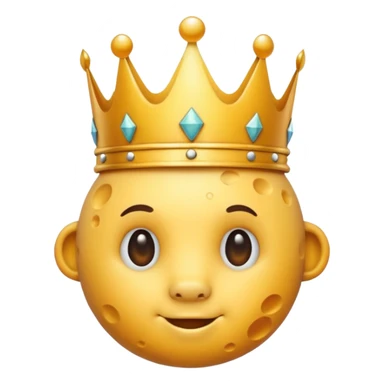 Cheese head with crown sticker