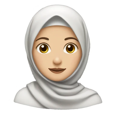 A girl with Hijaab with a fair skin tone sticker