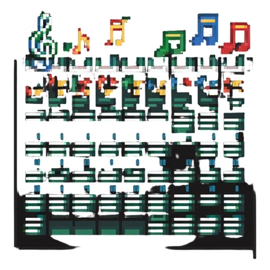 calendar with musical notes sticker