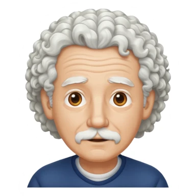 Old white man with curly white hair sticker