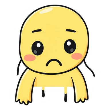 crying face with tears sticker