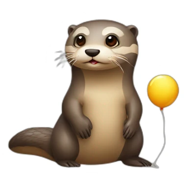 Loutre avec un ballon sticker