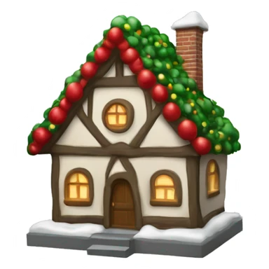 Glaskugel Tannenbaum Haus  sticker