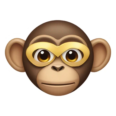 monkey covering eyes with hearts sticker