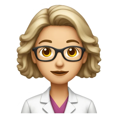 mujer química gafas en la frente edad adulta sticker