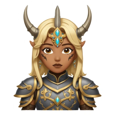 Rumi from K-pop demon hunters brown blonde hair sticker