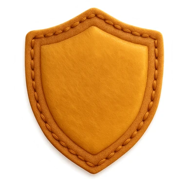 <StylePrompt>
  <Name>Minimal Felt Appliqué Icon</Name>
  <Description>
    A soft, handcrafted felt icon style with lightly padded forms, simple shapes, and clean outlines. Features slightly more visible stitching for tactile charm while maintaining a low-detail aesthetic.
  </Description>
  <VisualProperties>
    <Material>Felt</Material>
    <Texture>Soft, matte surface with subtle fiber detail</Texture>
    <Stitching>
      <Type>Threaded edge stitch</Type>
      <Color>Muted orange or warm brown</Color>
      <Pattern>Evenly spaced running stitch around edges</Pattern>
      <Thickness>Medium (approximately 10% more pronounced than minimal)</Thickness>
      <Contrast>Moderate (stitch color clearly distinct from base felt)</Contrast>
    </Stitching>
    <Padding>Low to moderate—slightly raised but not deeply dimensional</Padding>
    <Edges>Smooth and rounded with clean curves</Edges>
    <ColorPalette>
      <Primary>Warm yellows, oranges, and browns</Primary>
      <Accent>Dark brown for facial features</Accent>
      <Background>Neutral off-white or soft beige</Background>
    </ColorPalette>
  </VisualProperties>
  <FacialFeatures>
    <Eyes>Small round dots</Eyes>
    <Nose>Simple oval or triangle</Nose>
    <Mouth>Minimal curved line or none</Mouth>
    <DetailLevel>Low</DetailLevel>
  </FacialFeatures>
  <Rendering>
    <Lighting>Soft and diffused</Lighting>
    <Shadows>Subtle, barely visible</Shadows>
    <Perspective>Front or side profile, flat angle</Perspective>
  </Rendering>
  <Applicability>
    <SubjectType>Animals, symbols, objects</SubjectType>
    <OutputFormat>Icon, patch, or sticker</OutputFormat>
  </Applicability>
</StylePrompt>

{subject} = shield sticker