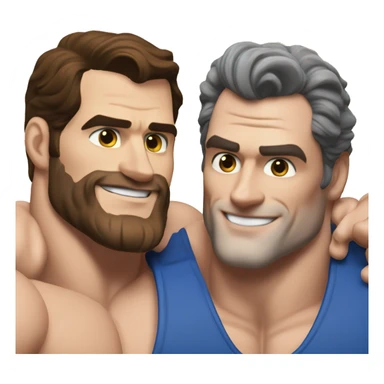  Henry cavill and henry cavill embrace bodybuilders realistic sticker