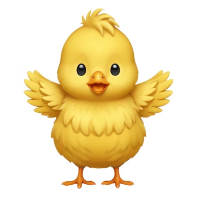 pollito saludando sticker