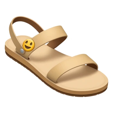 sandal bottom with thin sole, emoji style sticker