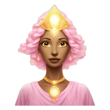 Pleiadian radiant golden diva woman female third eye pink sticker
