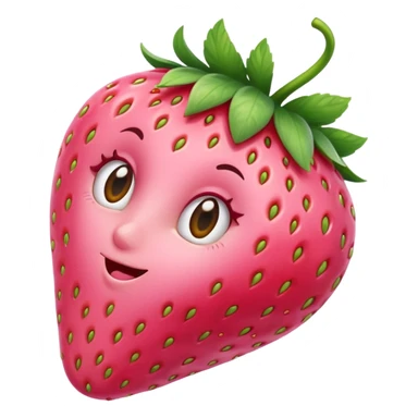 pink strawberry sticker