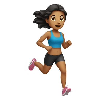 Latina girl running  sticker