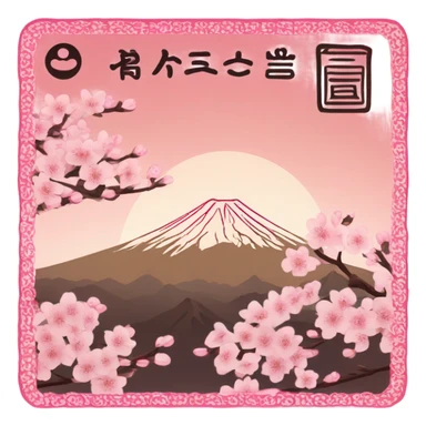 Passport stamp Japan sticker