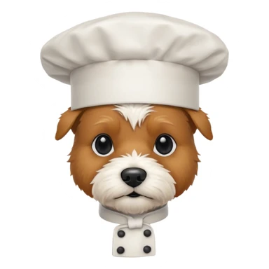 chef terrier dog sticker