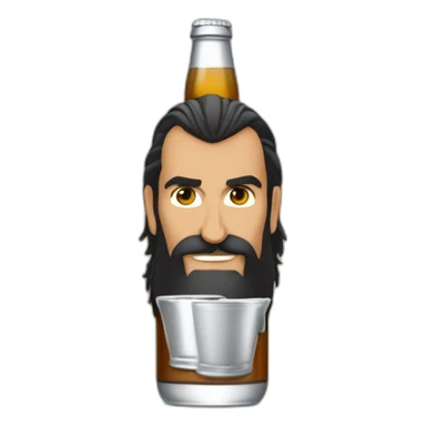 Sébastien chabal buvant une bière sticker