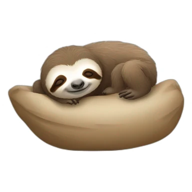 Baby sloth sleeping sticker