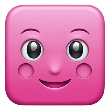 Pink square emoji no face sticker