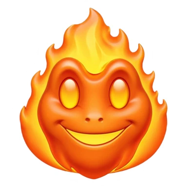 create an emoji of a little lava flow, no face just the lava, no volcano, something like a stain sticker