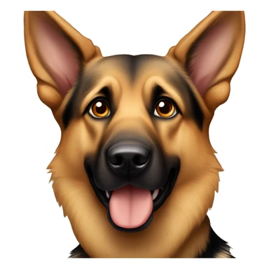 German Shepard dog with brown eyes  sticker