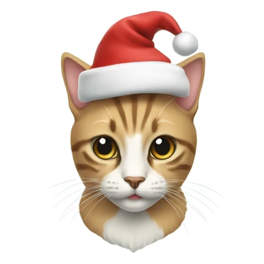 Cat with Santa hat sticker