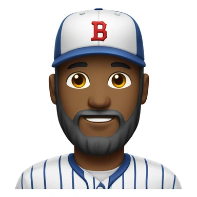 Man with beard wearing baseball hat sticker