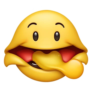 yellow emoji biting lip in a seductive way  sticker