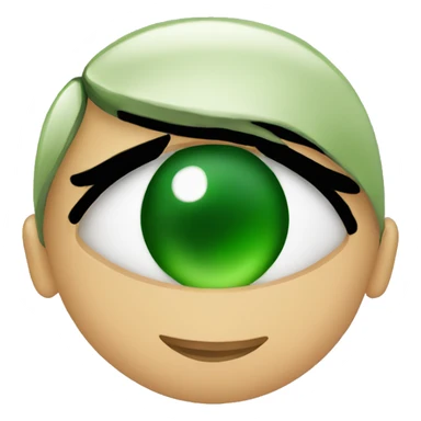 Green eyes black haired woman holding rose sticker