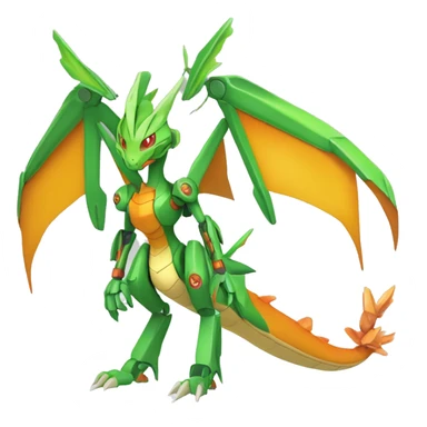 Mechanical Flygon-Scyther-Charizard-Medabot-Mecha full body sticker