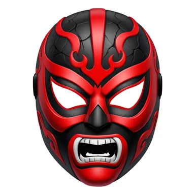 sinister luchador mask with evil expression sticker