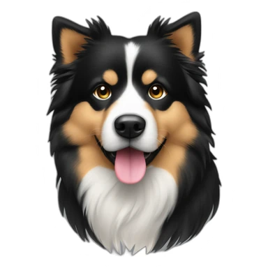 dog svensk lapphund black sticker