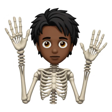 Make a Playboi Carti yvl skeleton hand emoji sticker