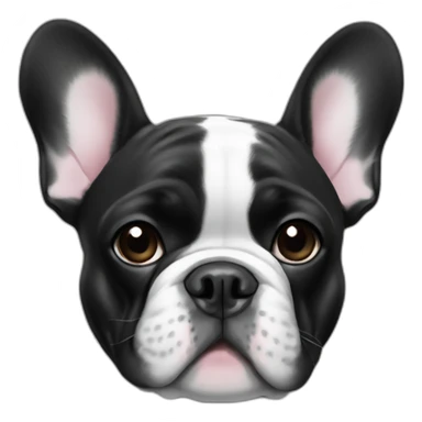 French-bulldog-Black and white sticker