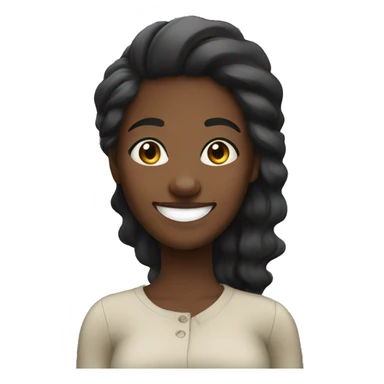 black woman smiling really big sticker