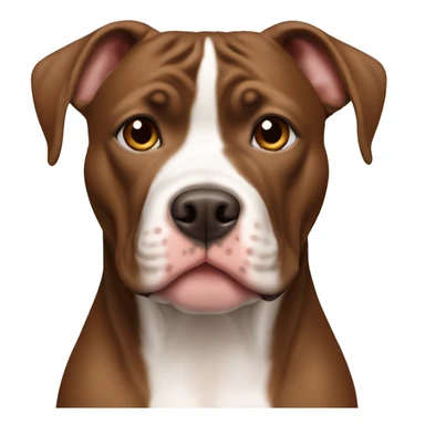 Brown and white pitbull sticker